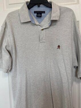 Grey Men’s XL Tommy Hilfiger heavyweight polo shirt #preppy #classic